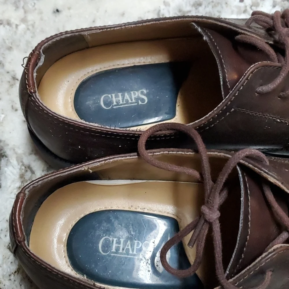 Chaps Loafers Mens 10.5 Dress Shoes Brown Oxford Loafers